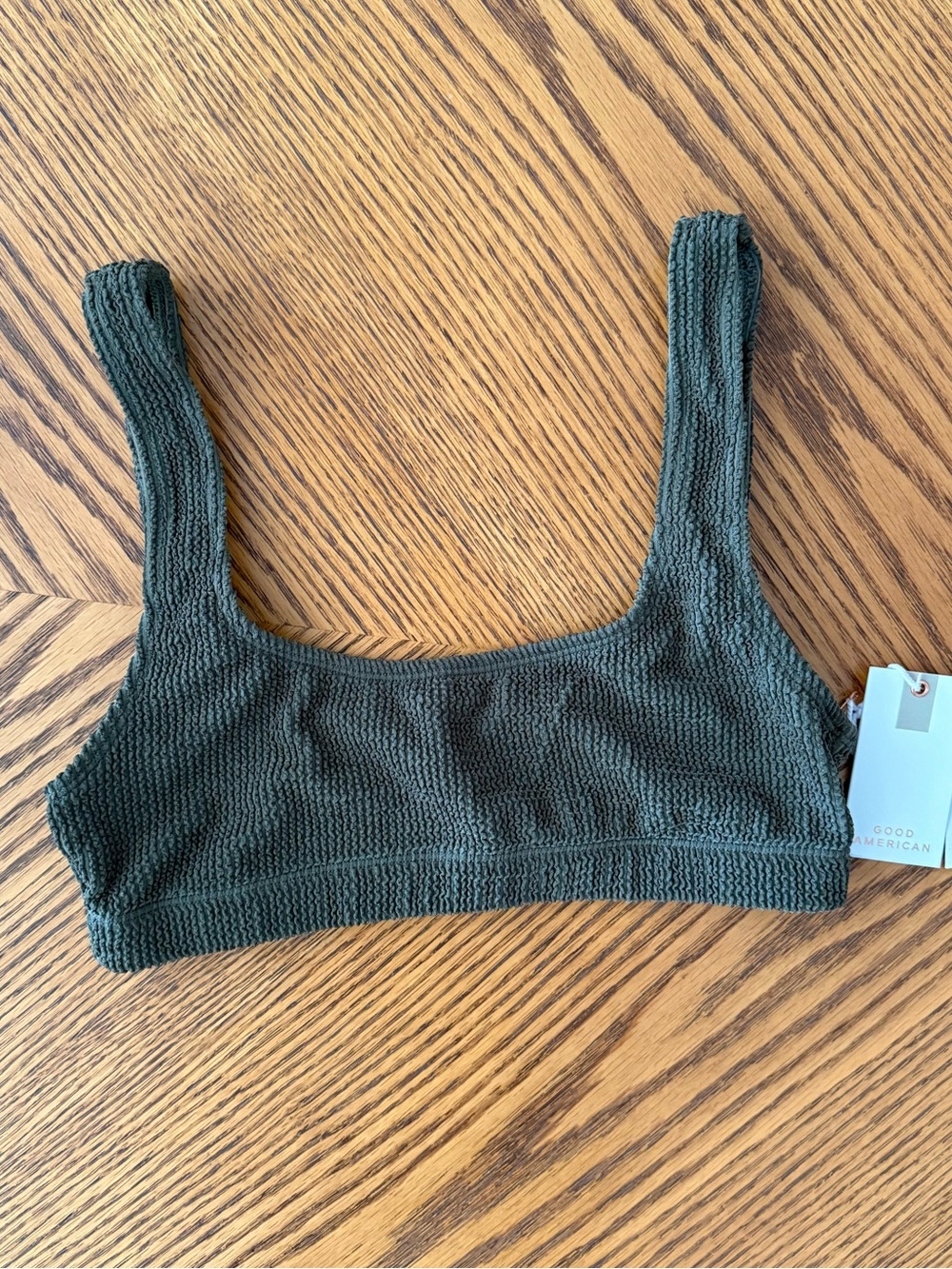 GOOD AMERICAN Always Fits Scoop Bikini Top - Green
